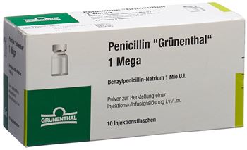 Penicillin «Grünenthal» 1 Mega 10 vial, powder for solution for injection/infusion